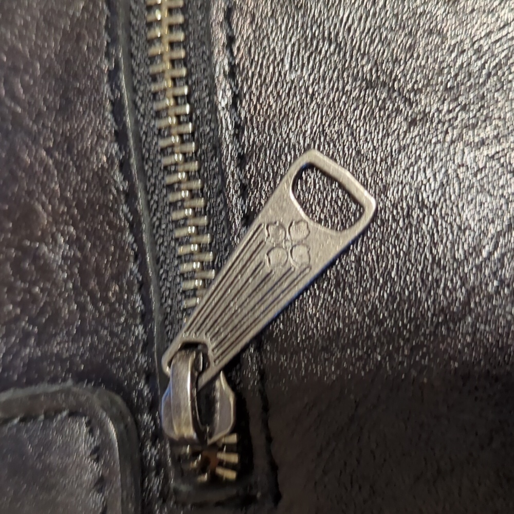 Black leather Patricia Nash Zancona tote bag purse - Picture 6 of 15